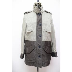Rag & Bone Kinsley Green Utility Military Two Toned Cocoon Coat Size 2